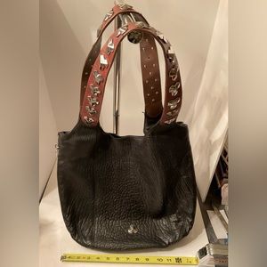 Ted Baker soft black leather hobo bag